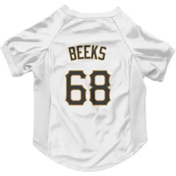 Pittsburgh Pirates Jalen Beeks White Pet Jersey for Dog & Cat